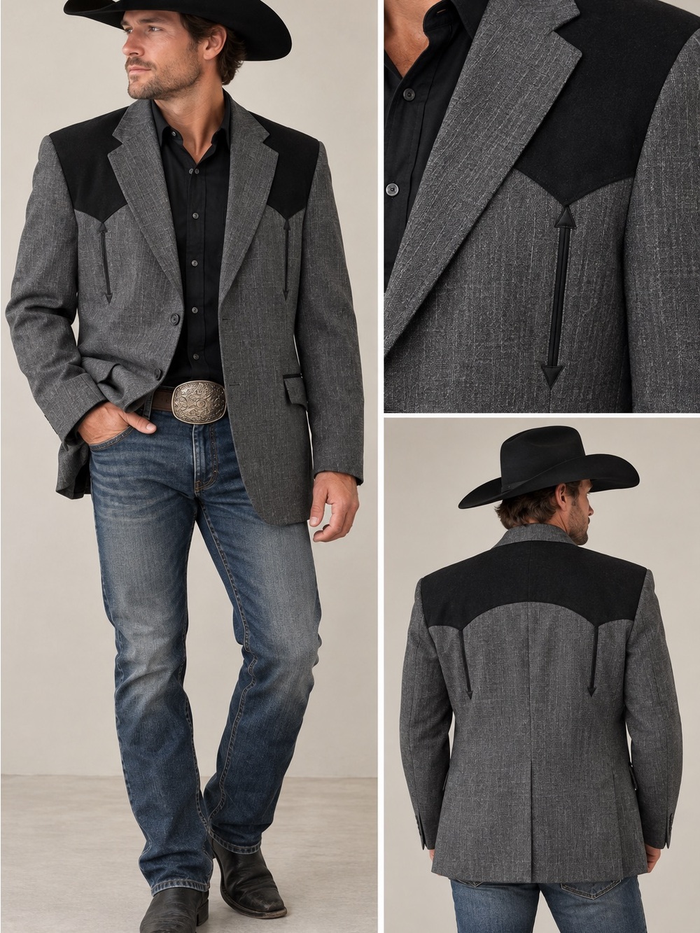 Vintage Circle S Men’s 48R Western Blazer Sport Coat Cowboy Rockabilly